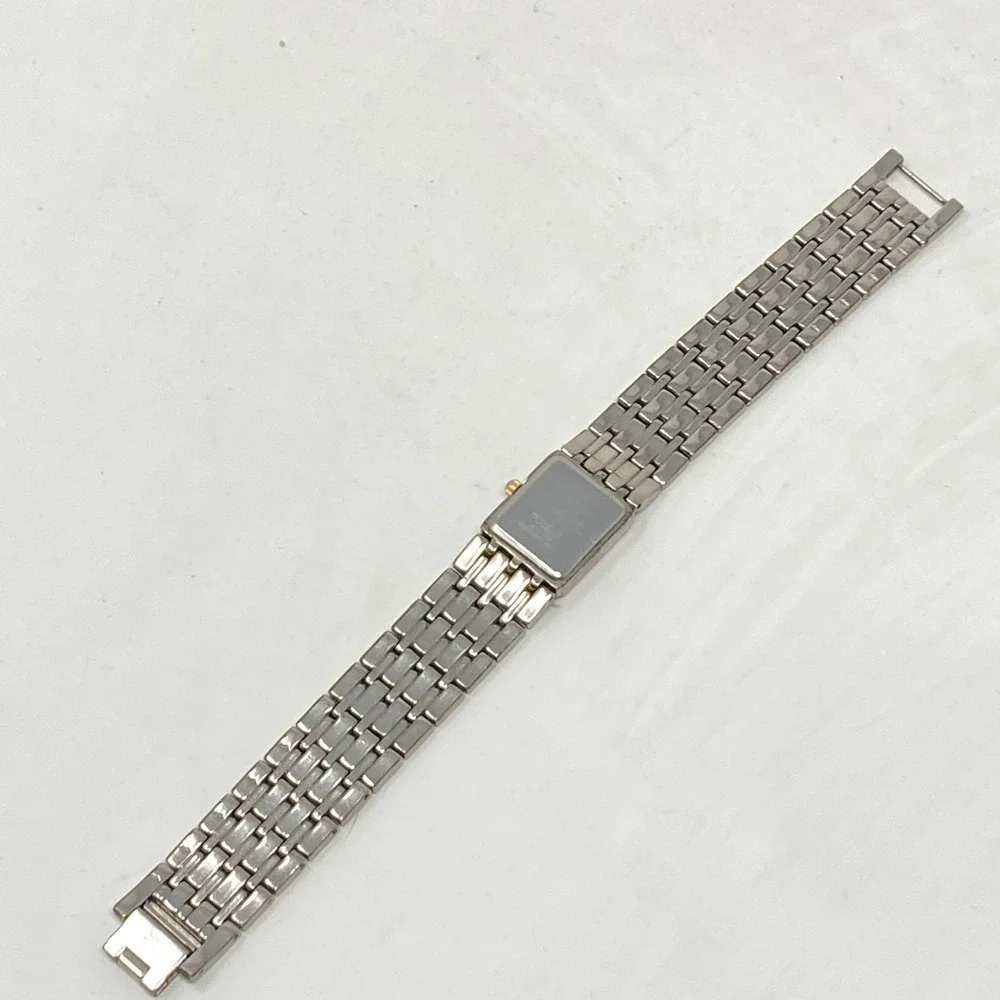 Pulsar Womens Watch 17mm White Dial Two Tone Crystal V810-X056 New Battery 7.25